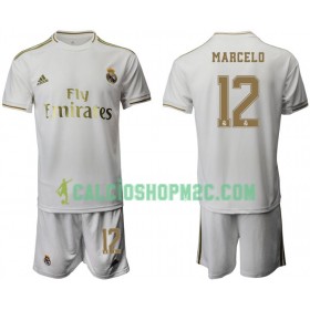 Real Madrid Marcelo 12 Bambino Maglia Prima 2019/2020 Manica Corta (+ Pantaloncini)